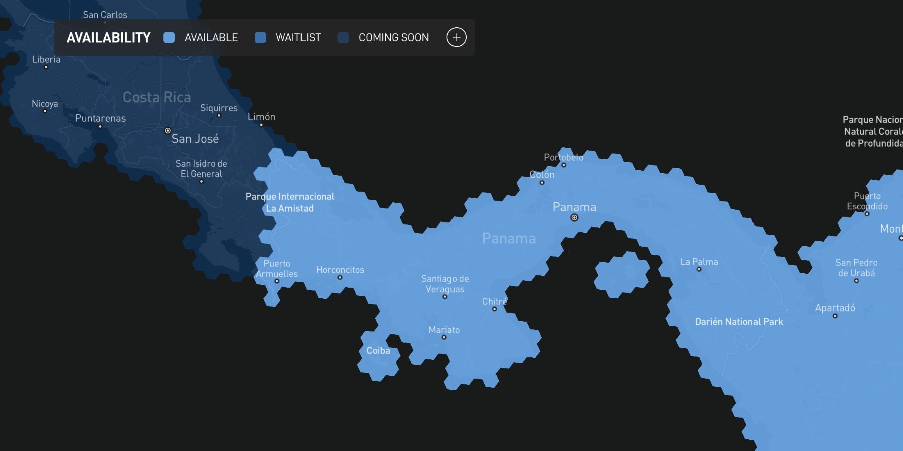 Starlink availability in Panama